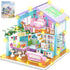 SZRUIZITEC 730PCS Pink Cat's House Building Blocks Kit,Dream Villa Architecture STEM Toys Friends