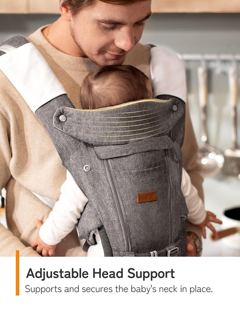 Summer Pack besrey Baby Carrier with Hip Seat Newborn to Toddler, Mesh Front Facing Infant Carrier, Baby Body Holder