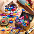 Hicarer 100 Pieces Toy Gems, Pirate Treasure Jewels, Fake Acrylic Gems with Drawstring Bag for Party Decorations