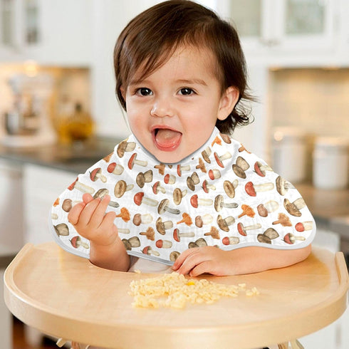 KICPOAY 2 22 11 Inch Muslin Baby Burp Cloths, Forest Mushroom Muslin Baby Bibs Rags Comfy Soft Absorbent in for Newborn