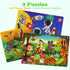 Wooden Puzzles Toys for Kids Ages 4-6, Set of 3 Packs with 60-Piece Jigsaw Puzzles, Dinosaur, Animal, Space Theme