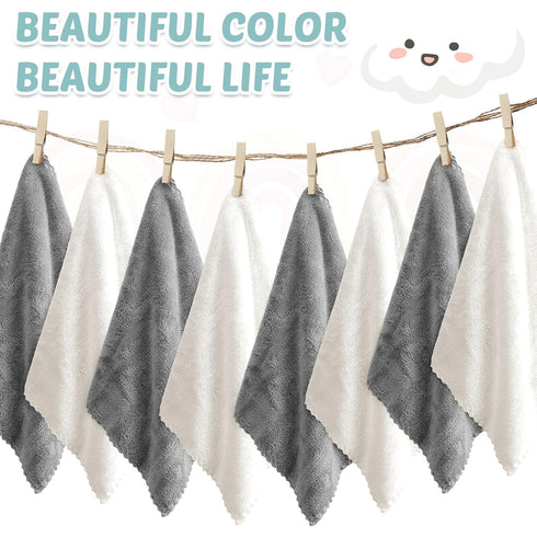 120 Pack 9 8 Inch Newwiee Baby Washcloths x Coral Fleece Baby Rags Microfiber Soft Small Towels Absorbent Wash Cloth