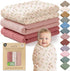 100% Organic Cotton Muslin Baby Blanket 3 Pack - Breathable Swaddle, Hypoallergenic