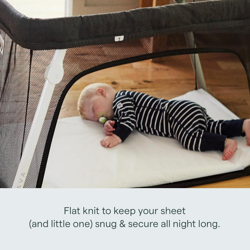 100% (Pack 2) Guava Family Travel Crib Sheet | Cotton Fitted Sheet, Manufacturer-Approved Fit | Soft, Breathable Crib