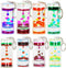 FKYTION Liquid Motion Bubbler Key Chain, Pack of 8 Colorful Hourglass Calming Relaxing Toys
