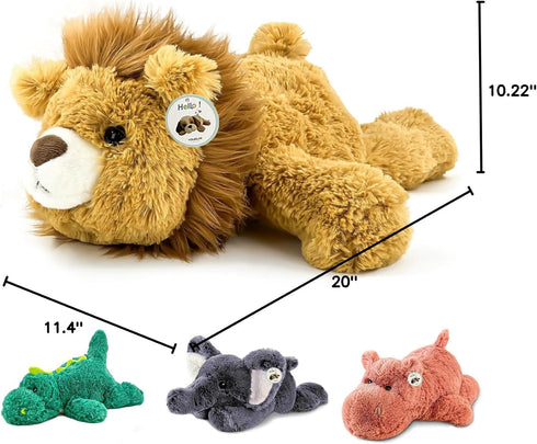 20" 4 20 inch 4 YOUBLEK | Pounds Weighted Stuffed Animals,Sensory Comfort Plush Throw Pillow Toy, Soft for Home