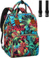 Multi-Function Diaper Bag Backpack with Large Capacity and Insulated Pockets for Mom/Dad, Leaf