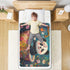 Yoogain 52" 34" Cartoon Panda Retro Bathtub Bed Underpads Waterproof Washable Potty Training Cover Breathable Pee Mats