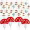 28 Pcs Mushroom Birthday Party Decorations Hanging Swirls Foil Balloons 31 x