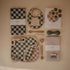 mushie Baby Splat Mat 42.5x42.5 Inch (Olive Check) | Water Resistant for Infant Play and High Chair