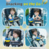Universal Snack Tray for Stroller, Cup Holder Tray with Flexible Silicone Arm Gripper, Stays in Place Tray Attachment