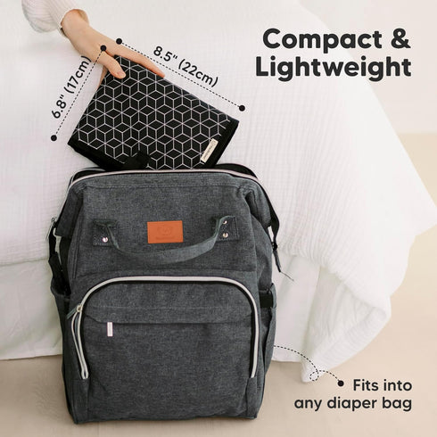 KeaBabies Portable Diaper Changing Pad and Baby Diaper Caddy Organizer - Waterproof Foldable Baby Changing Mat, Travel