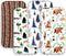 Jola's House 4 Pack Bassinet Sheets Woodland Forest Animals Wood Neutral Unisex Fitted Baby