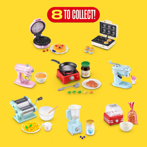 1 Set Mini Brands Really Works Magic Cook Kitchen Capsule Series Ice Cream Maker & Popcorn Machine by ZURU, Miniature