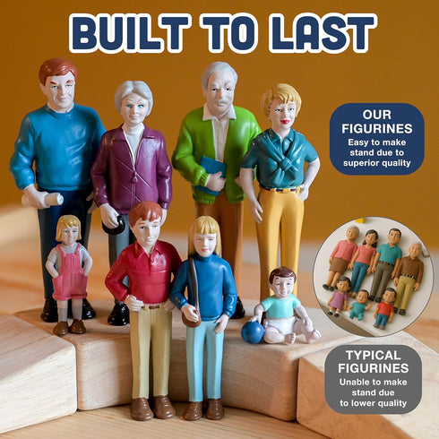Cre8tive Minds Set 3+, Set 8 Creative Minds Marvel Education Caucasian Family Toy Figure for Kids Ages of Inclusive