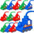 Tanlade 12 Sets 10 oz Train Cups for Kids Bulk Plastic Traffic