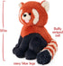 1 10 GUND Cedar Red Panda Plush, Premium Red Panda Stuffed Animals for Ages and Up, Orange/Blue