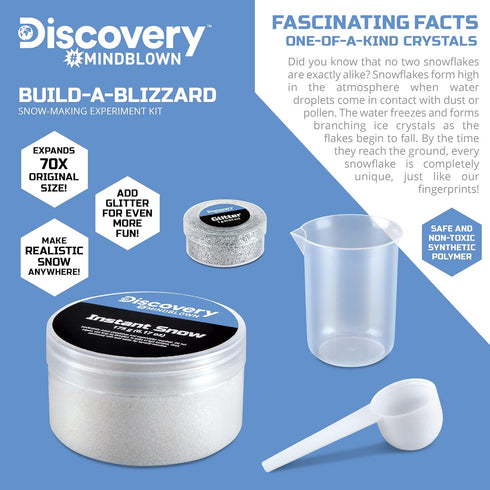 Discovery #Mindblown Build-A-Blizzard Snow Making Experiment Set, Fun Science Kit for Kids Ages 6+