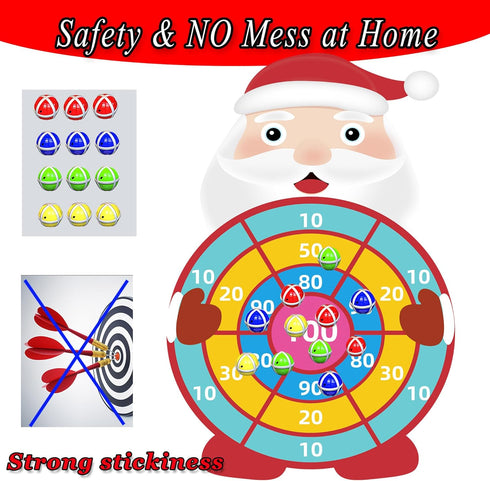 30” Christmas Decorations - Large Santa Claus Dart Board Game for Indoor Outdoor Parties