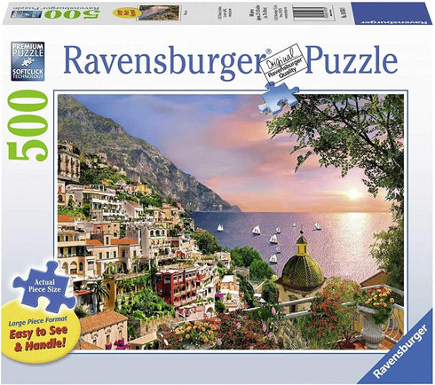 Ravensburger Positano 500 Piece Jigsaw Puzzle for Adults | Unique Piece Design, Anti-Glare Surface