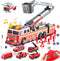 deAO Fire Truck Toys for Boys with Lights and Sounds,RC Remote Control