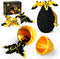 Impossmaker 2PCS 3D Printed Dragon Egg with Dragon Inside, Black and Gold