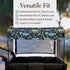 The Blessed Mama Co 2 51x 38x 0.5 Wagon Stroller Canopy Accessories, Adjustable Stroller Cover with Sun Shield, Blue