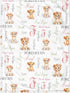 Novusopt Personalized Baby Lion Custom Blanket with Floral Design Monogrammed Receiving Blanket for