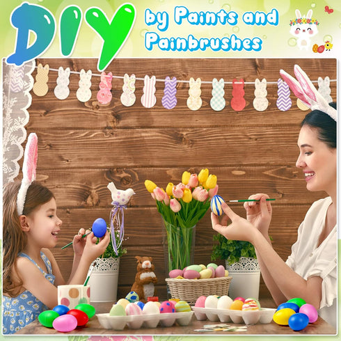 100 Pieces Egg Shakers Musical Instruments, Plastic Easter Egg Shaker for Kids Toys, 5 Colors