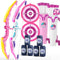 2 Pack Bow and Arrow for Kids, LED Light Up Archery Set with 24 Suction Cup Arrows and 2 Quivers for Indoor Outdoor