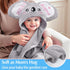 MYPHNEX Personalized Baby Towels with Hood, Bunny Bath Towels for Girls Boys, Super Soft Absorbent, Custom Toddler
