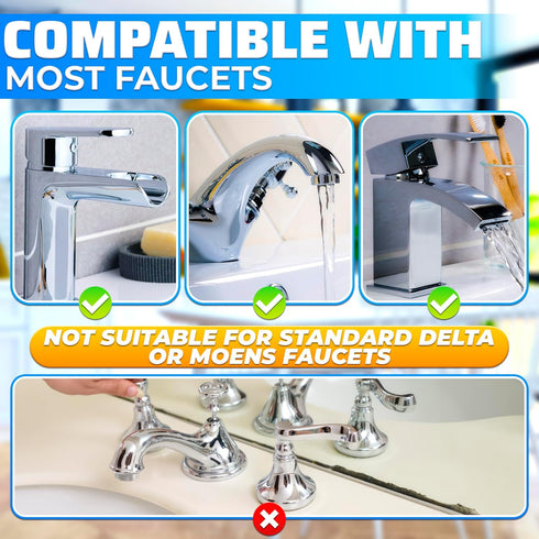 3Pcs Toddler Faucet Extender for Bathroom Sink - Extension Faucet Cover Bathtub Baby Sink Attachment for Washing Face