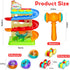 2-in-1 Hammer 1-5+ Rolling Ball & Car Ramp Race Track for Toddlers, Ball Drop Toy for Boys & Girls, Interactive Toys