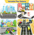 82pcs 3+Year Drofex Magnetic Tiles Road, Magnetic Building Blocks Construction Toys for Old Boys Girls, Kids Montessori