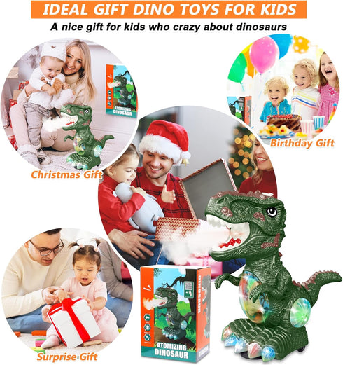 Dinosaur Toys for 1-2 Year Old Boy - Roar Music and Lights Toddler Toys, Electric Dinosaur Toys for Kids 1-3