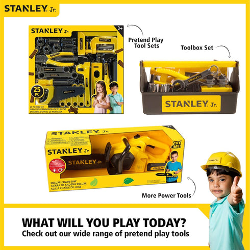 Toolbox 3 Toolset Red Stanley Jr. Piece Pretend Play
