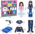 Atoylink Wooden Magnetic Dress Up Dolls for Girls, Pretend Play Set, Princess/Witch/Occupations Matching Games
