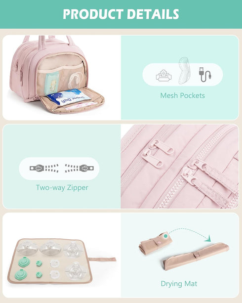 Momcozy Wearable Breast Pump Bag Compatible with and Eufy, Portable Pumping Bag with Cooler Compartment, Breast Pump