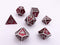 Norse Foundry Set of 7 Vampire Blood Norse Series Full Metal Polyhedral Dice for RPG Math Games DND Pathfinder