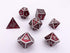 Norse Foundry Set of 7 Vampire Blood Norse Series Full Metal Polyhedral Dice for RPG Math Games DND Pathfinder