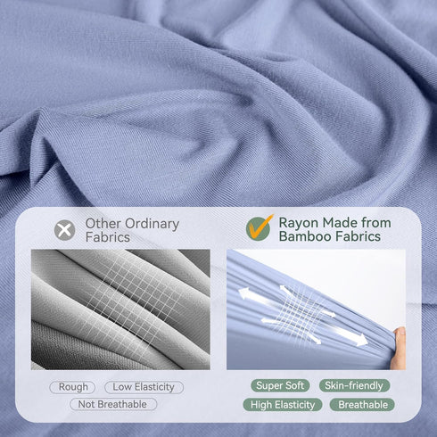 BubblePanda Set 47 47 Inch Rayon Made from Bamboo Newborn Swaddle Blanket with Matching Beanie, Super Soft Stretchy