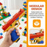 MUJERWQ Set 100 14+ DIY Building Block Foam Blaster - Educational STEM Toy Gun with Foam Darts & Display Stand