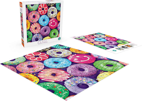 Buffalo Games Delightful Donuts 300 Large Piece Jigsaw Puzzle, Multicolor, 18"L x 18"W