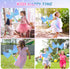 LED Light & Music Bubble Machine - Bubble Wands for Kids Girls | 3 AA Batteries & 2 Bubble Solutions | Outdoor Party