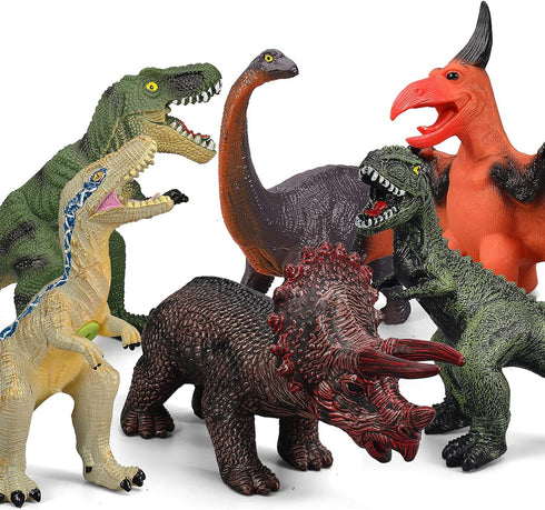 Jumbo Dinosaur Toys 6 Piece Set for Kids and Toddlers, Large Soft Dinosaur Toys for Ages 3-5, Perfect Birthday Gifts