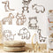 Soaoo 9 Pcs Jungle Animal Woodland Decor Safari Nursery Wall Art Animal