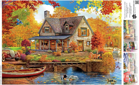 Buffalo Games - Angelo Bonito - Autumn Lake House - 500 Piece Jigsaw Puzzle for Adults - Perfect for Game Nights