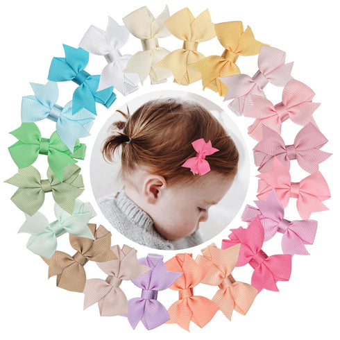 CÉLLOT 20PCS Hair Clips for Girls, Fully Lined Alligator Clips for Toddlers, Kids, Infants, and Babies