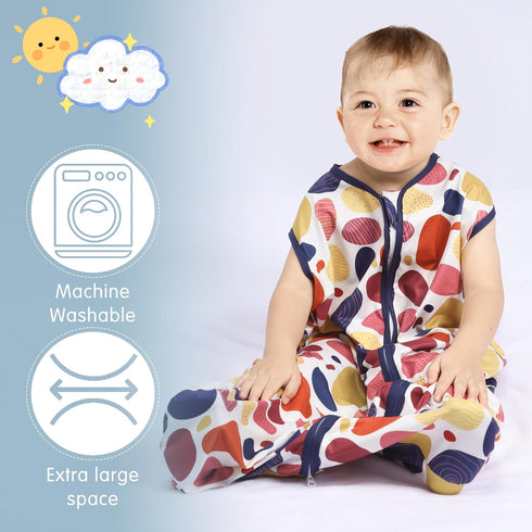 3 Pack 100% 2-Way 0.3. 6-12 BSTOPPT Baby Sleep Sack Rayon Cotton Baby Sleeping Bag Zipper Toddler Wearable Blankets TOG