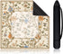 Sonwyoung 22 Inch Mini Chinoiserie Mahjong Mat for Travel Set Beige and White